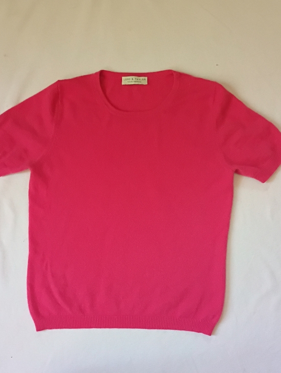 Lord & Taylor Sweaters - Lord And Taylor Cashmere Pink Short Sleeves Sweater